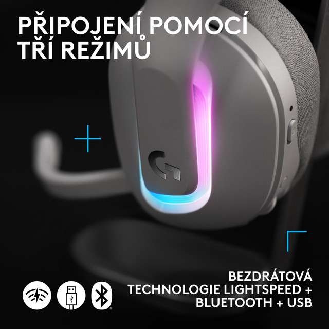 Headset Logitech Gaming G522 Lightspeed bílý
