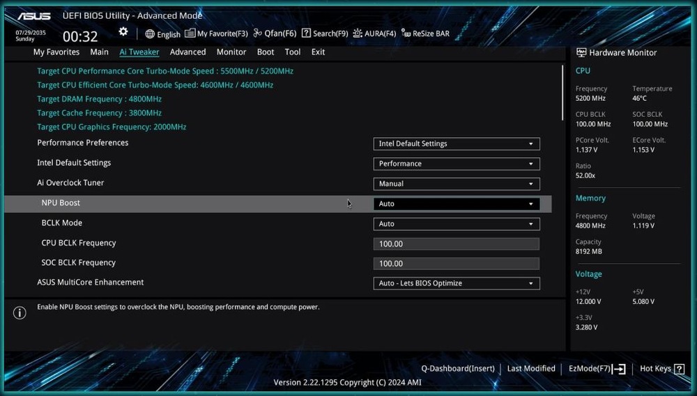NPU Boost - Základní deska Asus PRIME Z890-P
