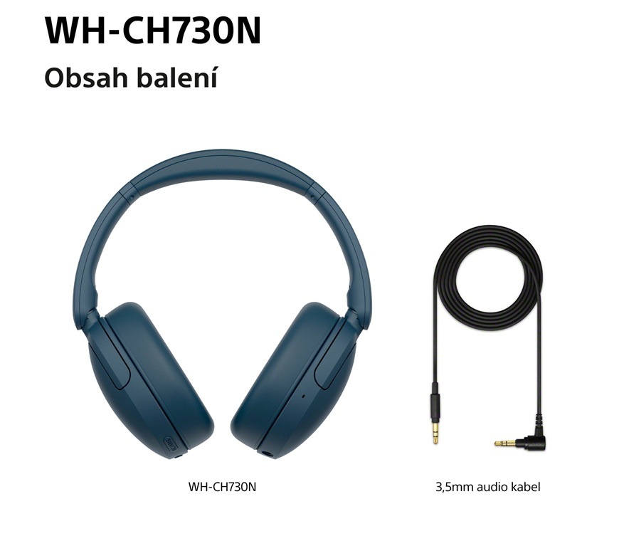 Sluchátka Sony WH-CH730N modrá Sluchátka a příslušenství.