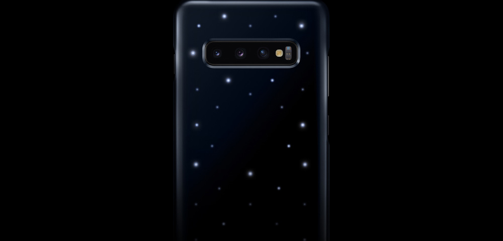 Kryt na mobil Samsung LED na Galaxy S10e černý Kryt na mobil Samsung LED na Galaxy S10e černý