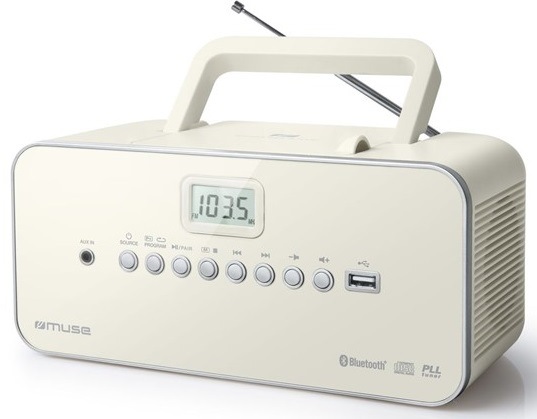 Radiopřijímač s CD MUSE M-30BT béžový