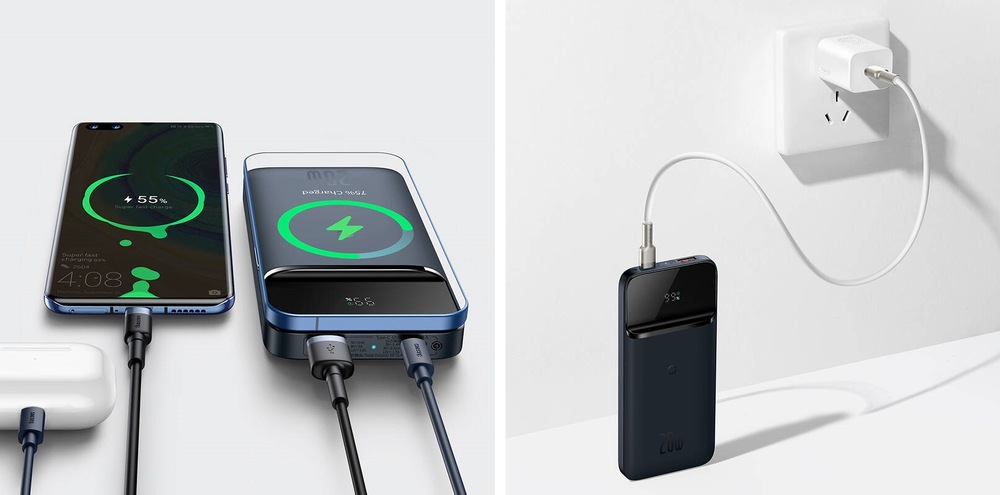 Powerbanka Baseus Magnetic Wireless MagSafe10000mAh 20W modrá Baseus Magnetic Wireless Fast Charging
