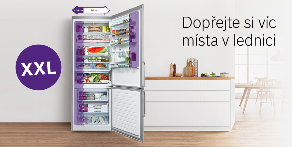 Chladnička s mrazničkou Bosch Serie 4 KGN497LDF PerfectFit kovová Chladnička s mrazničkou Bosch Serie 4 KGN497LDF PerfectFit kovová