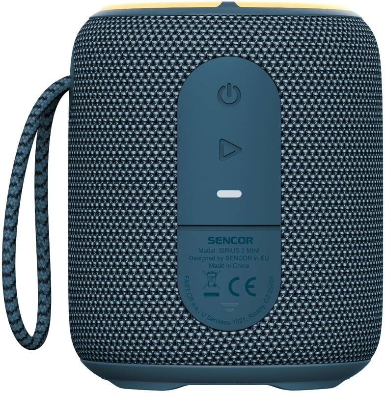 Přenosný reproduktor Sencor SIRIUS 2 MINI modrý