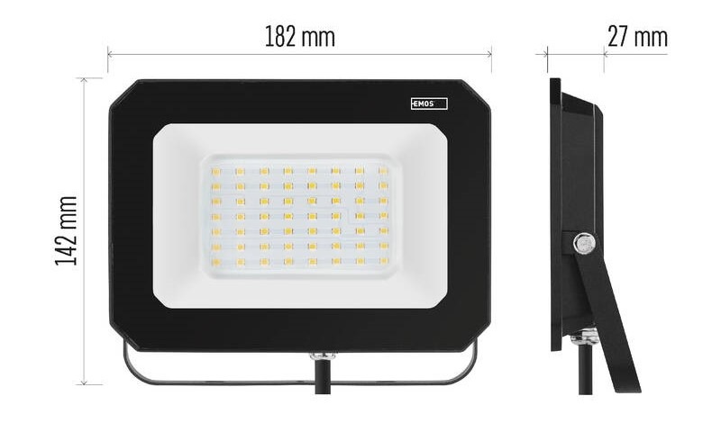 Reflektor EMOS SIMPO 50W 5000LM IP65 NW - černý