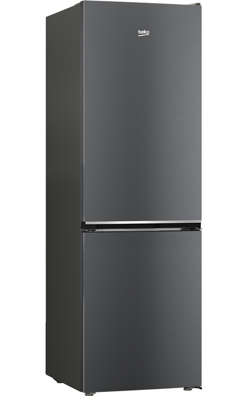 Chladnička Beko B7RCNA377HXP, NoFrost, šedá barva.