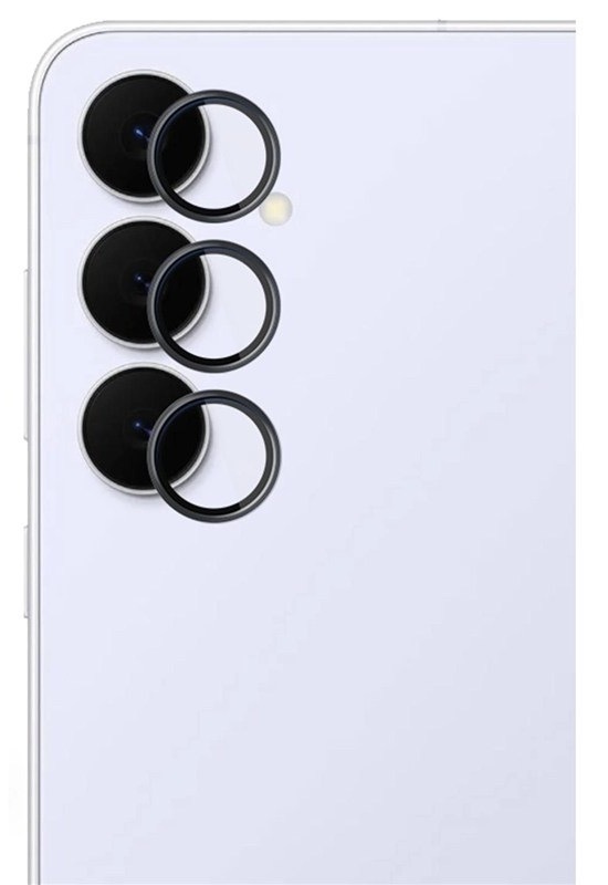 Ochranné sklo 3mk na čočky fotoaparátu Samsung Galaxy S25 FE, černá barva