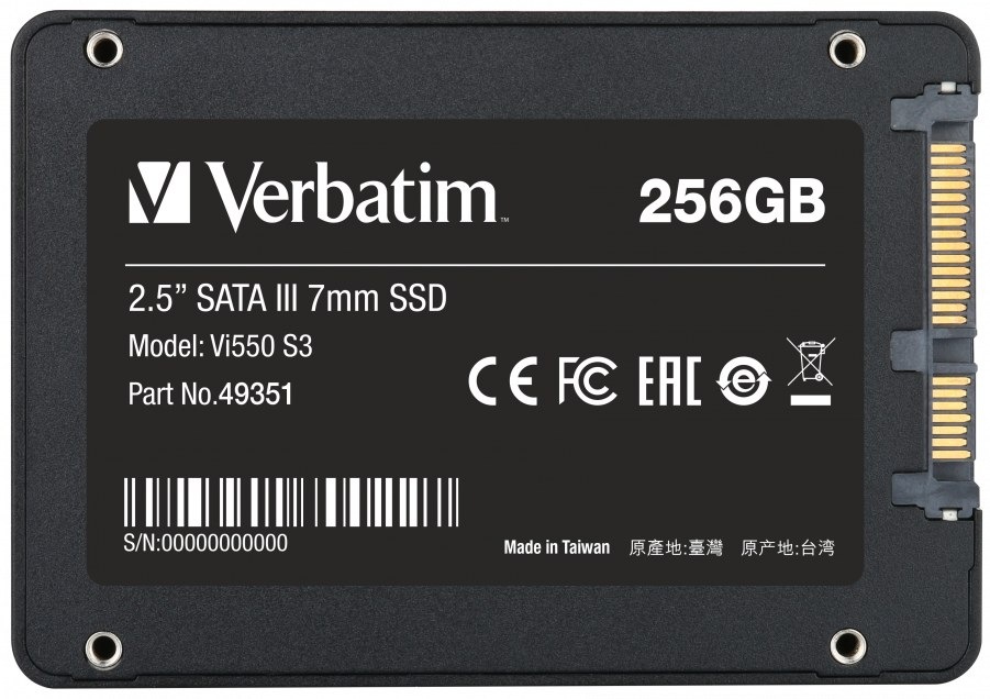 SSD Verbatim Vi550 S3 256GB SATA