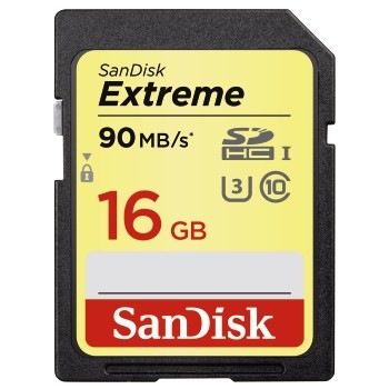 Paměťová karta SANDISK SDHC Extreme 16GB UHS-I U3 (90R/40W)