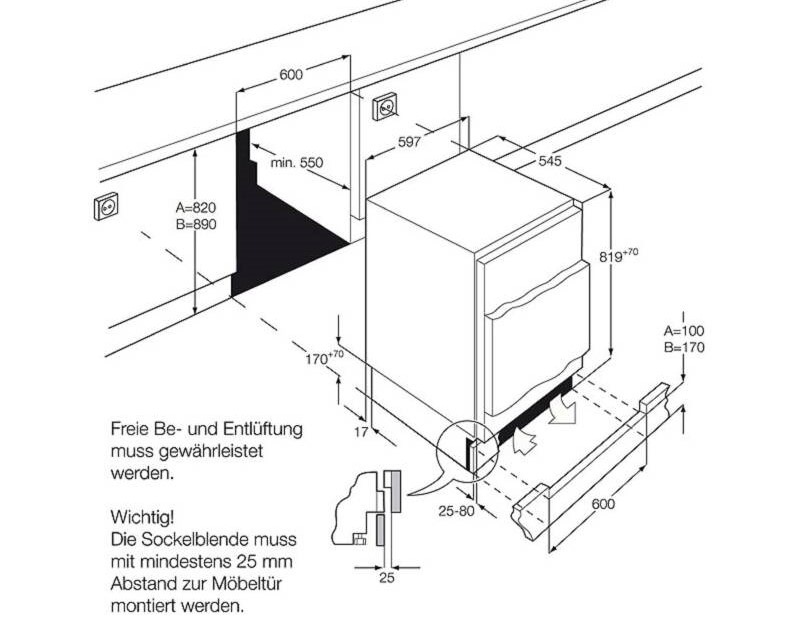 Mraznička AEG Mastery ABB682F1AF bílá