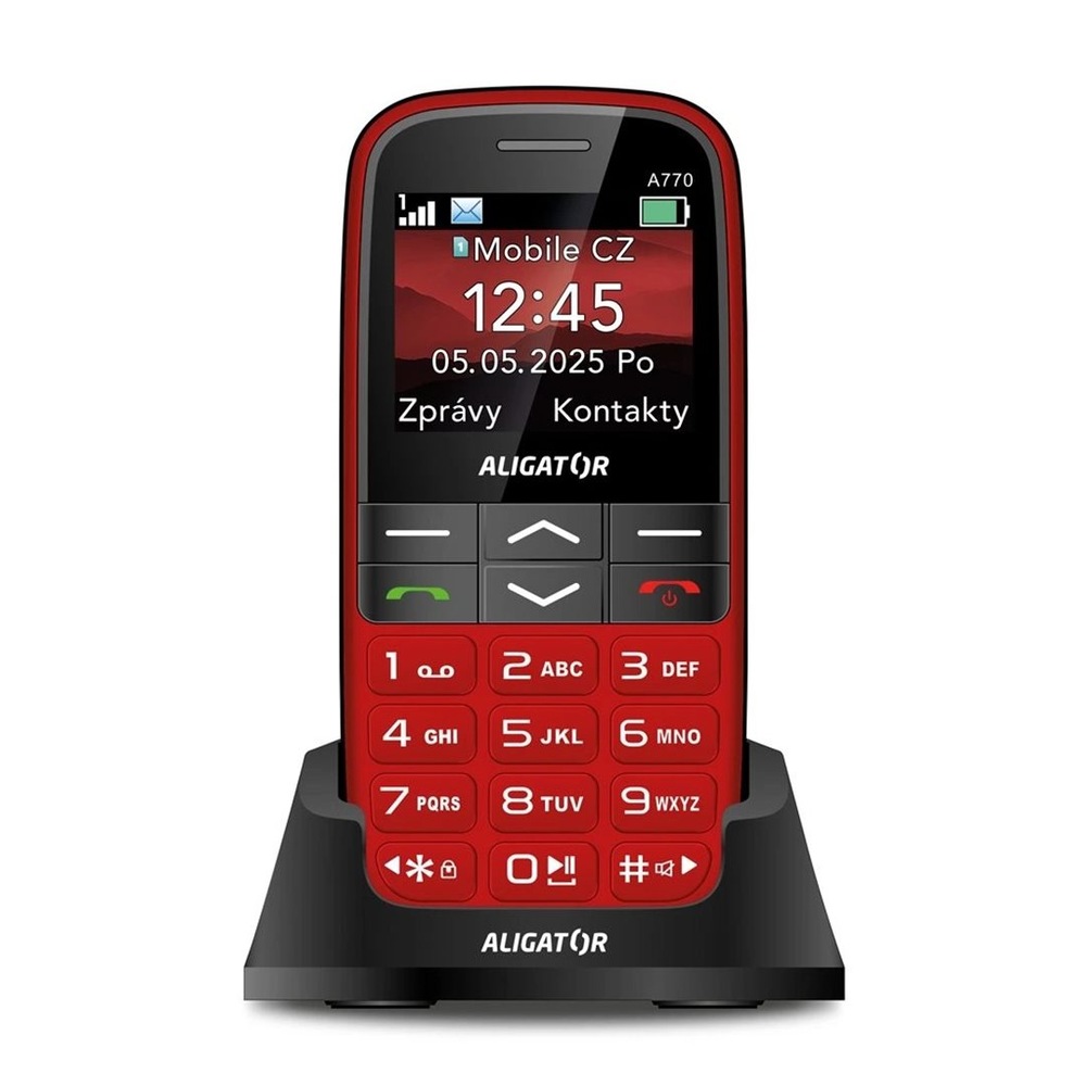 Mobilní telefon Aligator A770 Senior červený Mobilní telefon Aligator A770 Senior červený