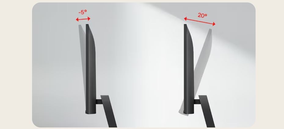 Monitor LG 24U41YA-B černý Náklon monitoru LG 24U41YA-B