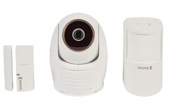 IP kamera König SAS-SETIPC011W + dveřní/okenní senzor + detektor pohybu bílá
