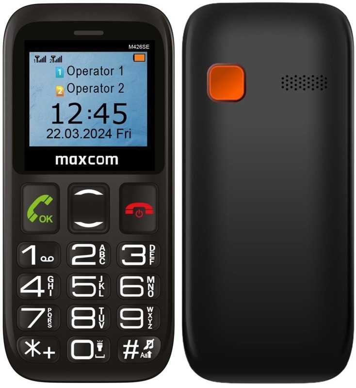 Mobilní telefon MaxCom Comfort MM426 SE - černý