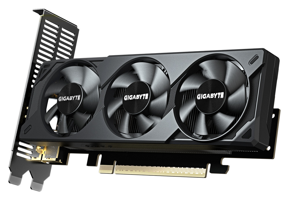 Grafická karta GIGABYTE GeForce RTX 5060 OC Low Profile 8G Kompaktní grafická karta GIGABYTE GeForce RTX 5060 OC Low Profile 8G s trojitým chlazením