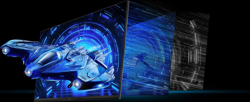 Herní monitor TCL 32G64 šedý Znázornění konstrukce obrazového panelu herního monitoru TCL 32G64