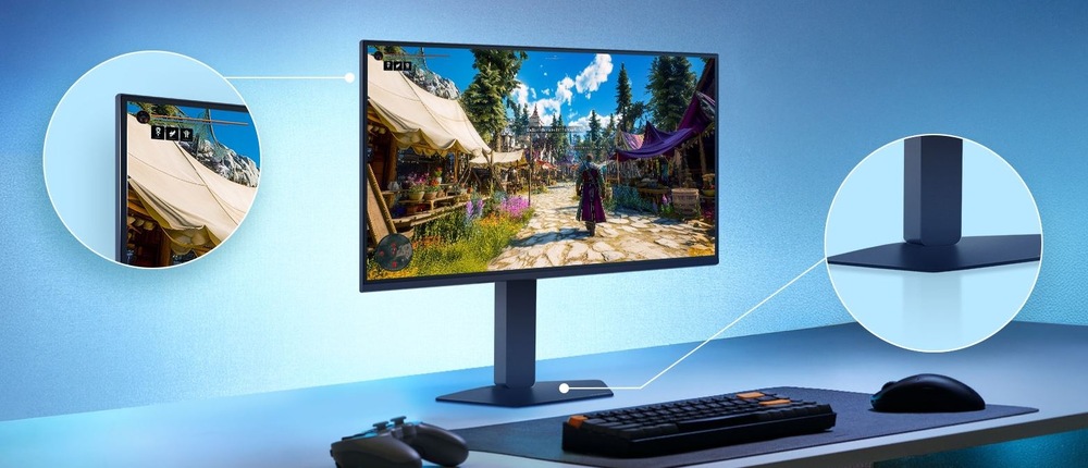Herní monitor LG UltraGear 27G523B-B černý Herní monitor LG UltraGear 27G523B-B v herní sestavě