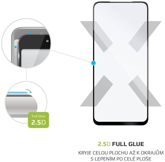 Tvrzené sklo FIXED Full-Cover na Honor 10X Lite/Huawei P Smart 2021 černé