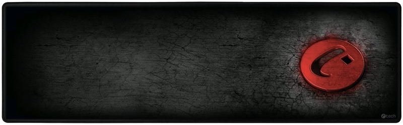 Podložka pod klávesnici a myš C-Tech GMP-02XL, gamming, 90×27 cm černá/červená