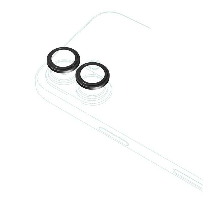 Ochranné sklo čočky fotoaparátu Epico Aluminium Lens Protectors na Apple iPhone 17 černé