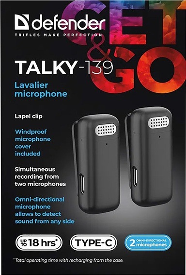 Mikrofon Defender Lavalier TALKY-139 černý .