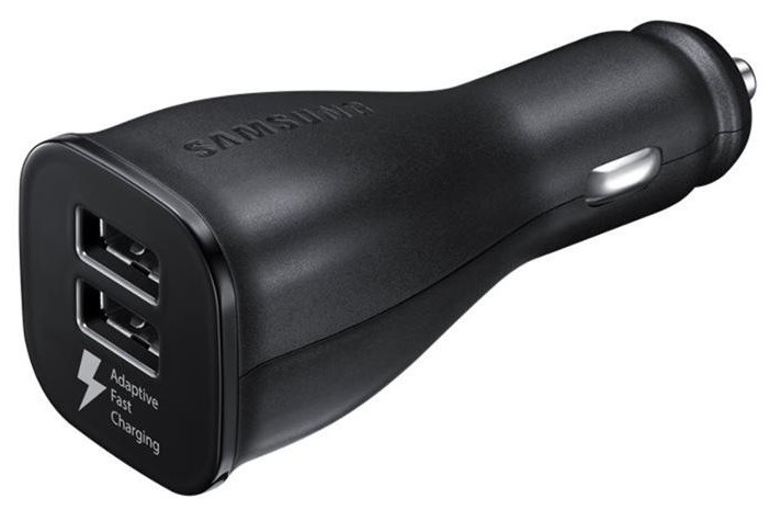 Adaptér do auta Samsung EP-LN920C, 2x USB, 2A, s funkcí rychlonabíjení + USB-C kabel černý