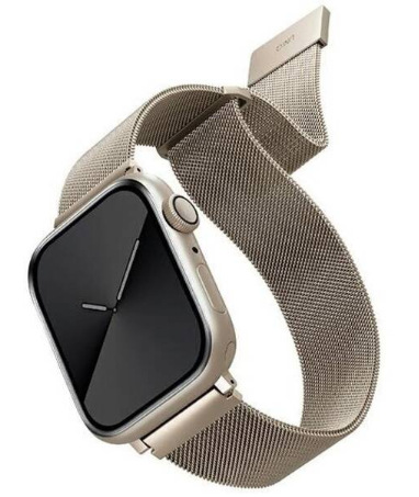 Řemínek Uniq Dante na Apple Watch 45/44/42mm - starlight Designový