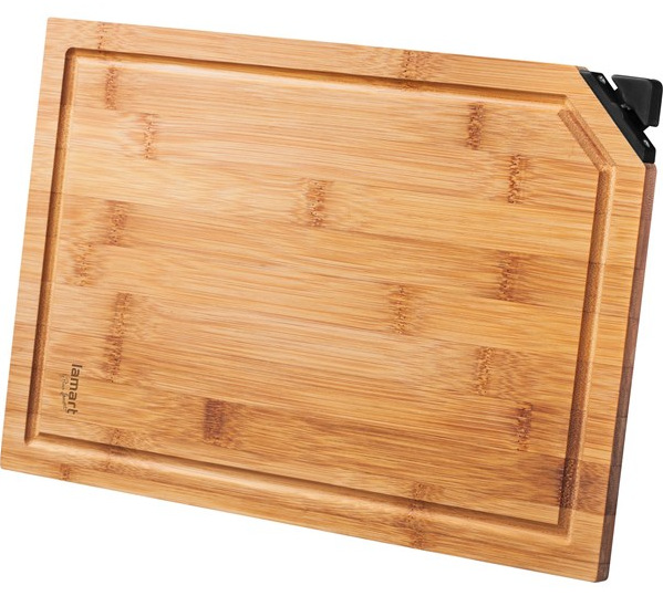 Kuchyňské prkénko Lamart Bamboo s brouskem na nože Lamart Bamboo LT2061, hnědá