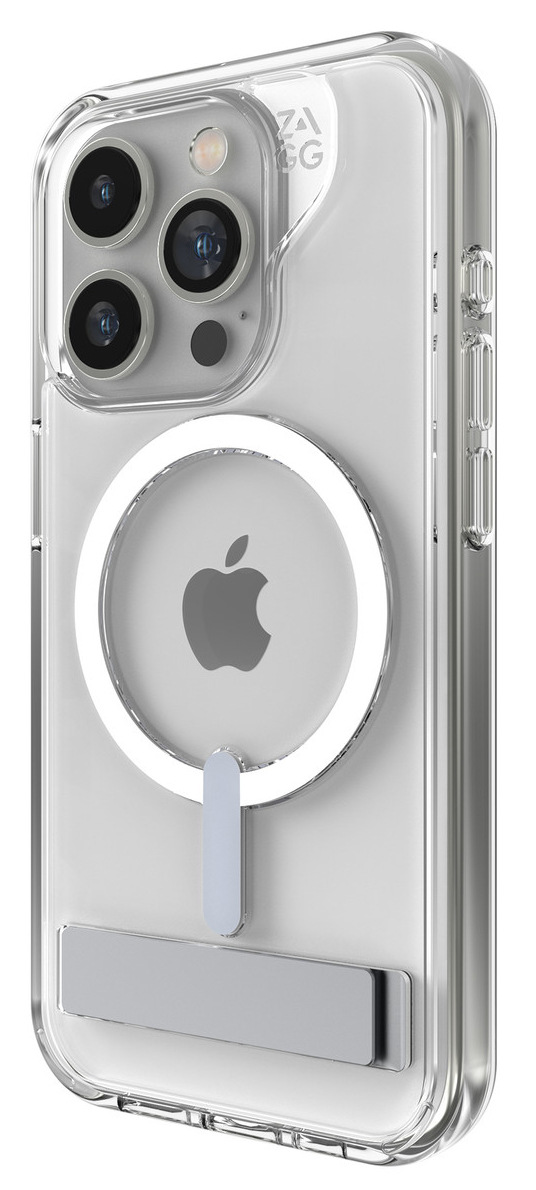 Kryt na mobil ZAGG Crystal Palace Snap Kickstand na Apple iPhone 15 Pro průhledný