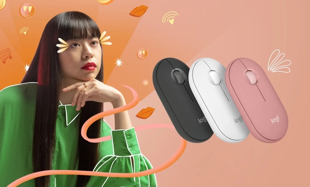 Myš Logitech Pebble 2 M350s bílá