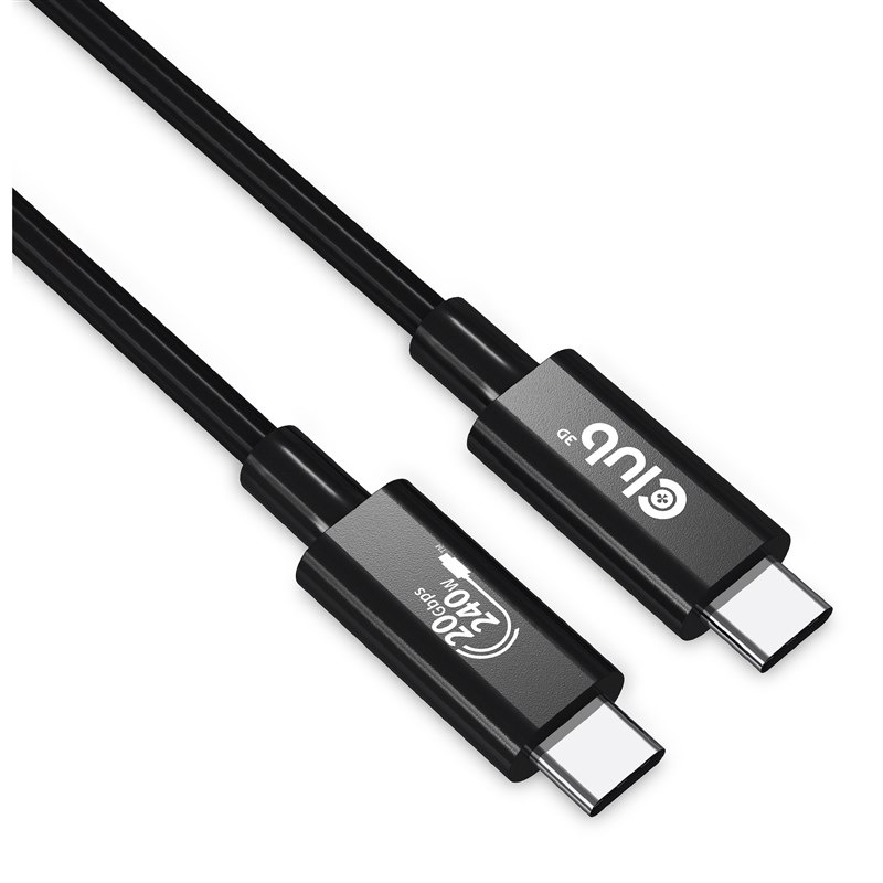 Kabel Club3D USB-C, 2m černý