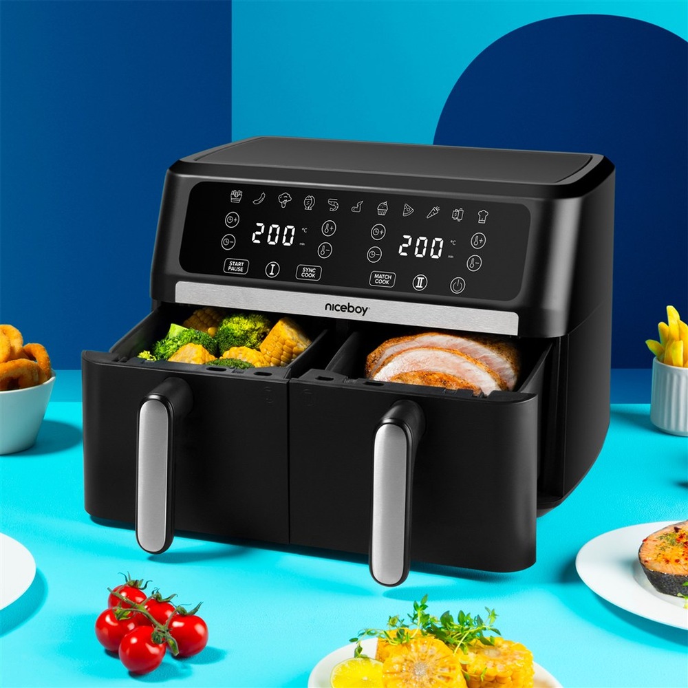 Fritéza horkovzdušná Niceboy AirFryer DUO černá Fritéza horkovzdušná Niceboy AirFryer DUO černá