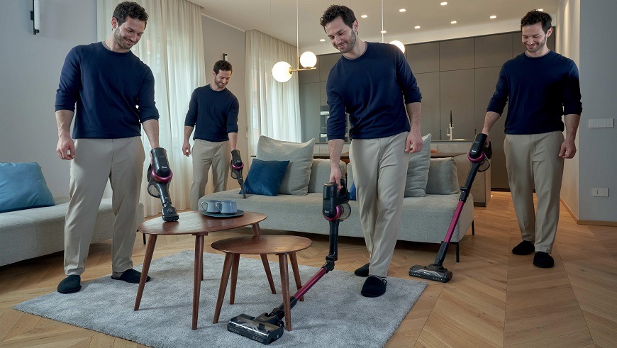 Tyčový vysavač Hoover HF4P10HX 011 černý/růžový HF4P10HX veškeré využití vysavače v místnosti
