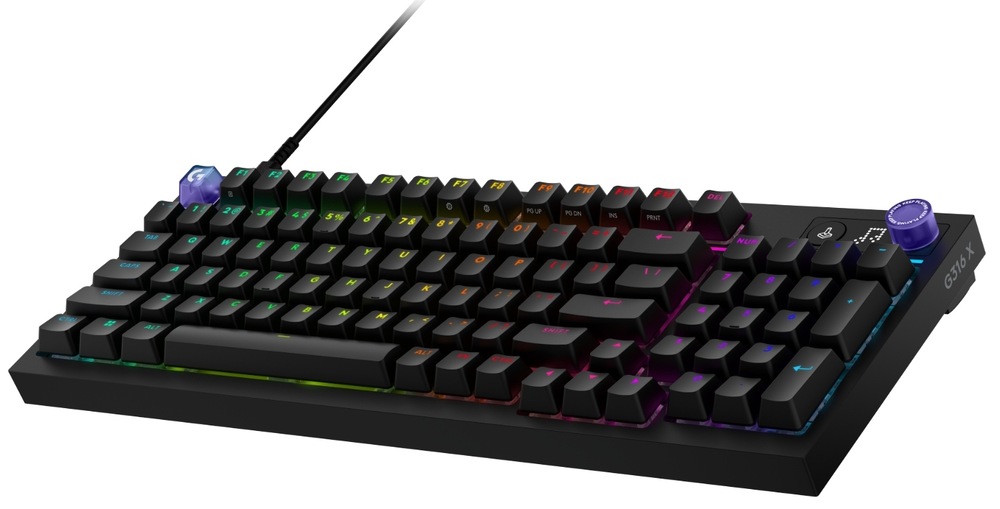 Klávesnice Logitech G316 X 98, US INT'L layout černá Kompaktní herní klávesnice Logitech G316 X 98 s RGB podsvícením