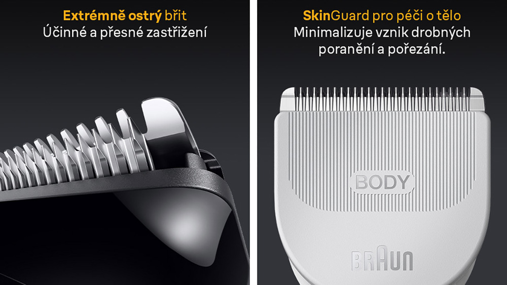 Zastřihovač multifunkční Braun Series 5 AIO5540 černý Použití i ve sprše