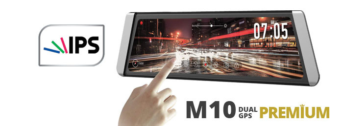 Autokamera CEL-TEC M10s Dual GPS Premium černá/stříbrná Autokamera CEL-TEC M10s Dual GPS Premium černá/stříbrná