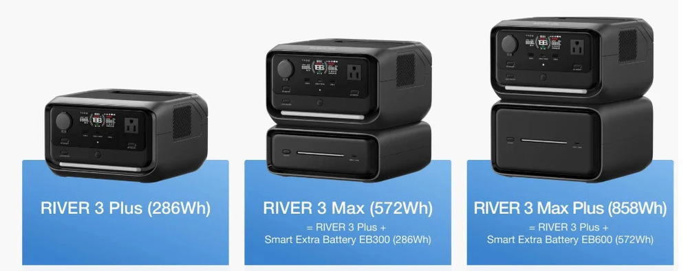 Nabíjecí stanice EcoFlow RIVER 3 Plus (286 Wh) černá
