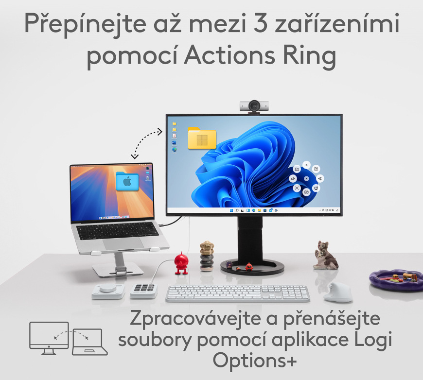 Myš Logitech MX Master 4 šedá