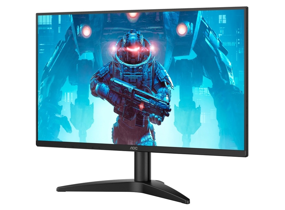 Monitor AOC 27B36X černý Monitor AOC 24B36X 23.8" zapnutý s obrazem hry otočený doleva