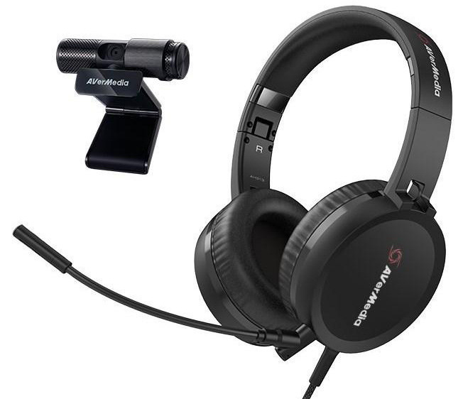 Webkamera AVerMedia BO317 + headset černá