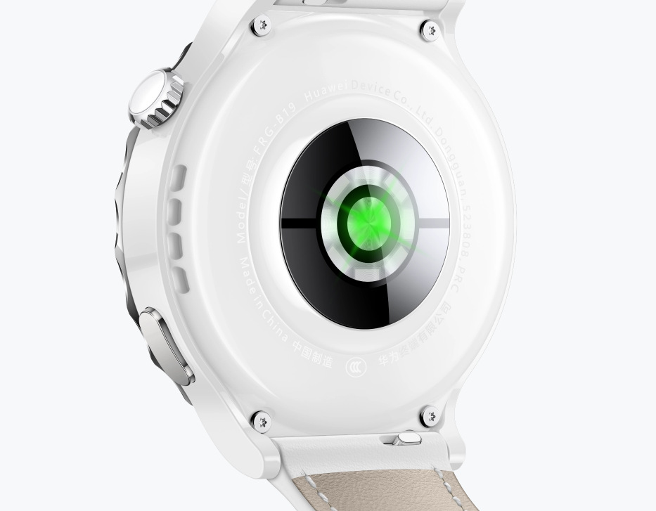 Chytré hodinky Huawei Watch GT3 Pro 43 mm - Gold Bezel White Ceramic Case + White Ceramic Strap