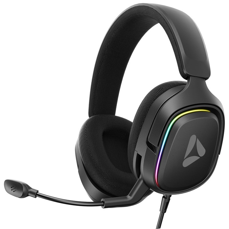 Černý herní headset Dispel GH520B s polohovatelným mikrofonem