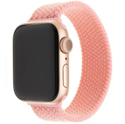 Řemínek FIXED Nylon Strap na Apple Watch 38/40/41 mm, velikost S růžový fixed nylon strap