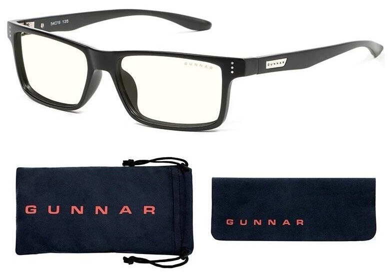 Počítačové brýle GUNNAR Vertex Onyx, čirá skla černé