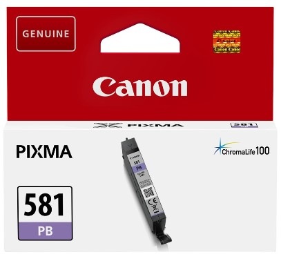 Inkoustová náplň Canon CLI-581 PB, 241 stran - foto modrá