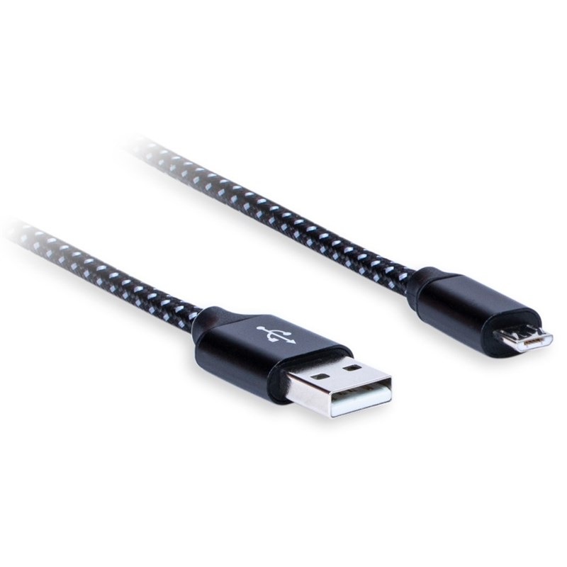 Kabel AQ USB/Micro USB, 2,4 A, 1,8m černý