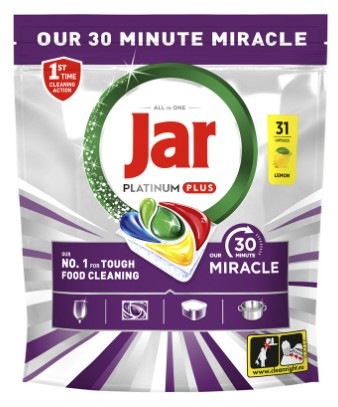 Kapsle do myčky Jar Platinum Plus 30 Minute Miracle (31 ks) Tablety do myčky Jar Platinum Plus 30 Minute Miracle (31 ks)