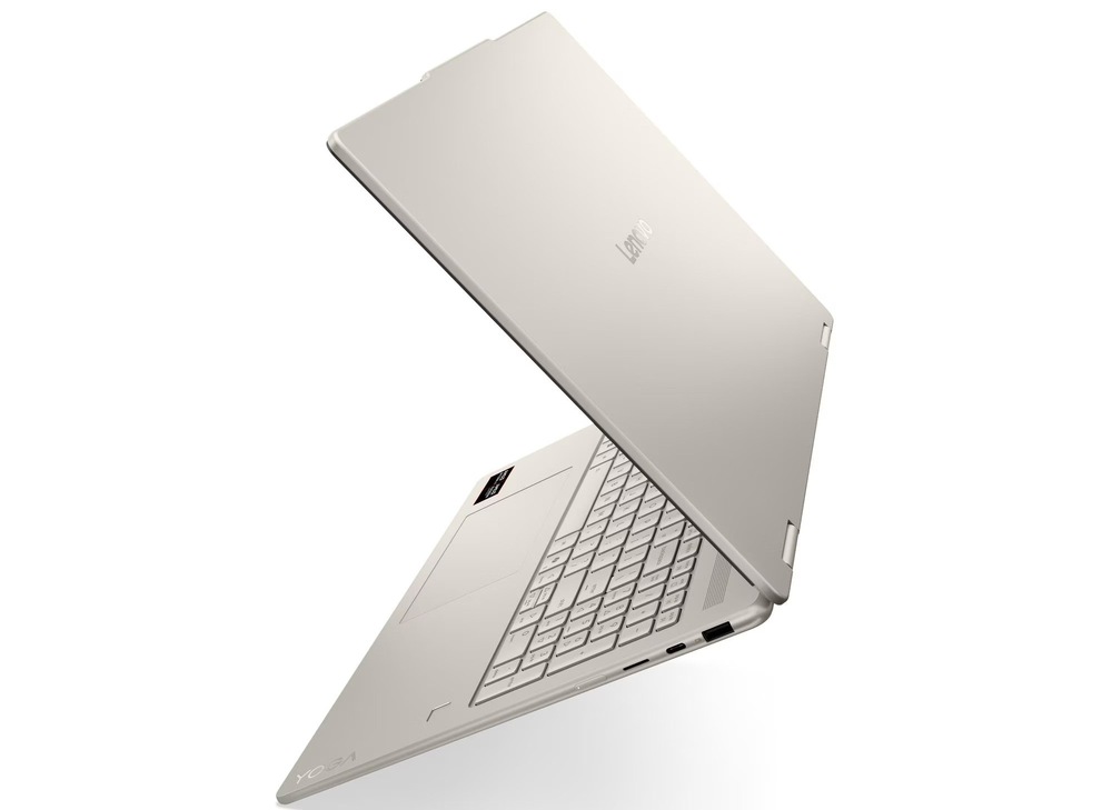 Notebook Lenovo Yoga 7 2-in-1 16AGP11 zlatý Detail obrázku notebooku.