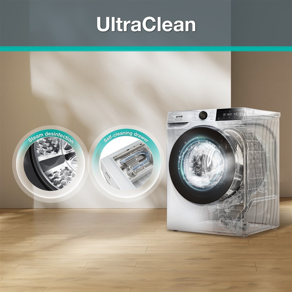 Pračka Gorenje G400 WG474A21 UltraClean bílá Funkce UltraClean u pračky Gorenje