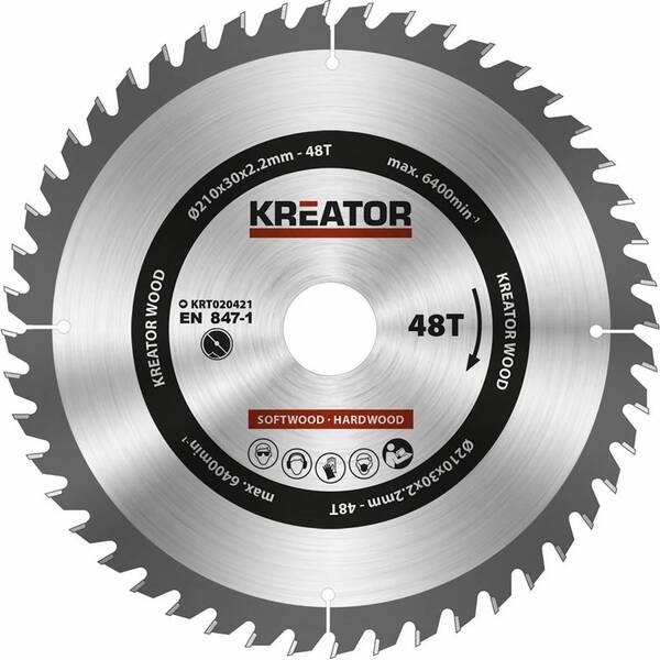 Kotouč pilový Kreator KRT020421 210mm 48T